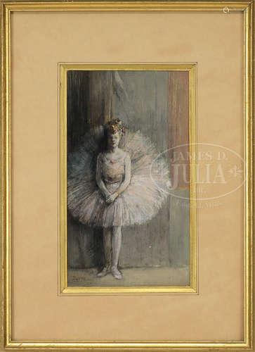 ATTRIBUTED TO EDGAR DEGAS (French, 1834-1917) BALLERINA.