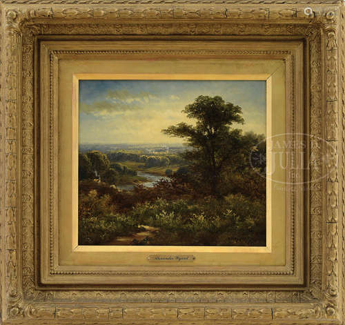 ATTRIBUTED TO ALEXANDER HELWIG WYANT (American, 1836-1892) PANORAMIC LANDSCAPE.