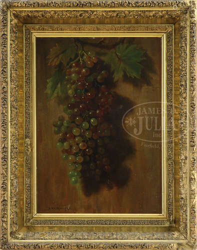 SAMUEL W. GRIGGS (American, 1827-1898) STILL LIFE WITH GRAPES.