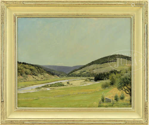 FRANK VINCENT DUMOND (American, 1865-1951) “THE MARGAREE RIVER VALLEY”.
