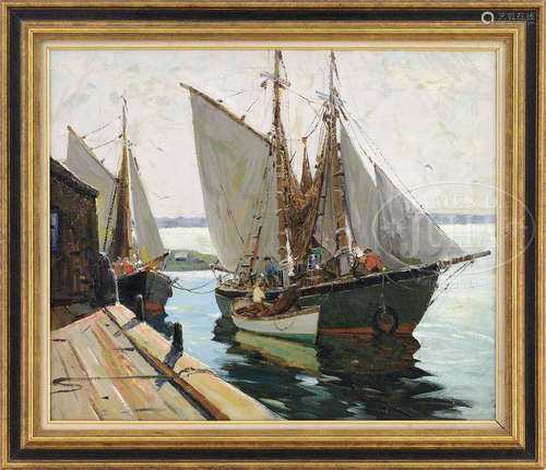 ANTHONY THIEME (American, 1888-1954) “NETS AND SAILS”.