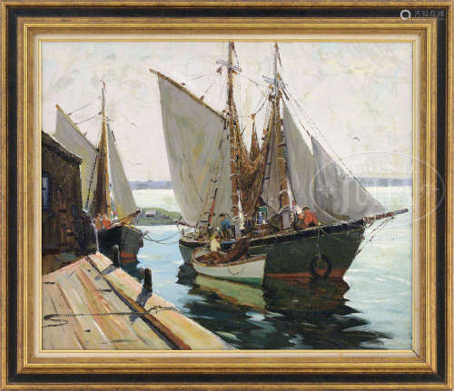 ANTHONY THIEME (American, 1888-1954) “NETS AND SAILS”.