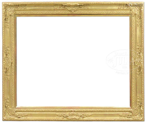 EUROPEAN STYLE (20th Century) MODERN CARVED GILTWOOD FRAME.