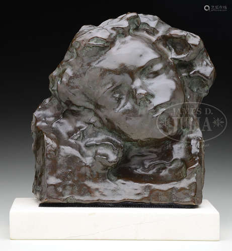 EMILE-ANTOINE BOURDELLE (French, 1861-1929) “MASQUE ENFANT ENDORMI”.