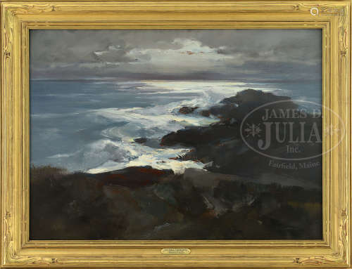 JAY HALL CONNAWAY (American, 1893-1970) “MOONLIT SEA”, MONHEGAN ISLAND.