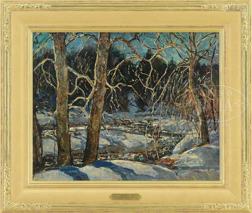 WILLIAM LESTER STEVENS (American, 1888-1969) “WINTER TREES”.