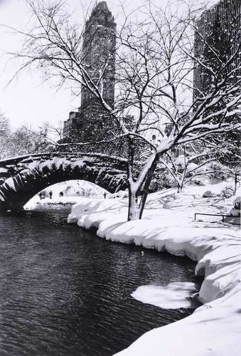 ALFRED EISENSTAEDT (American/German, 1898-1995) “CENTRAL PARK AFTER A SNOWSTORM, NEW YORK, 1959”.