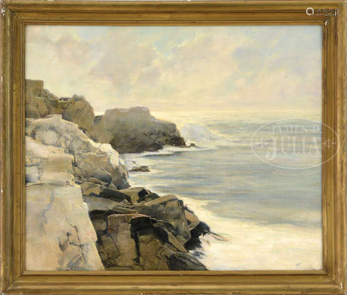 FREDERICK J. WAUGH (American, 1861-1940) “COAST NEAR PORTLAND, MAINE”.