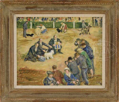 WALDO PEIRCE (American, 1884-1970) “BLUE RIBBON DOG SHOW”.