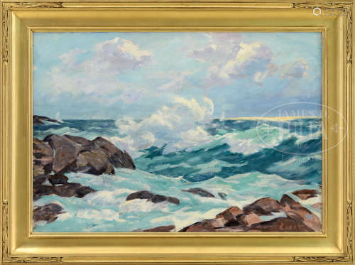 CHARLES HENRY EBERT (American, 1873-1959) COASTAL WAVES.