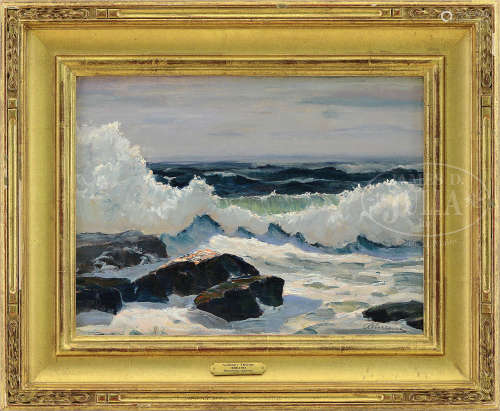 ANTHONY THIEME (American, 1888-1954) “BREAKING WAVES”.