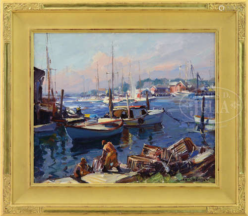 EMILE ALBERT GRUPPE (American, 1896-1978) “SMITH COVE, GLOUCESTER”.