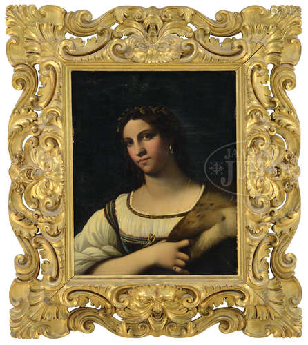 ITALIAN SCHOOL (18/19th century) “LA FORNARINA”, AFTER SEBASTIANO DEL PIOMBO (Italian, 1485-1547).