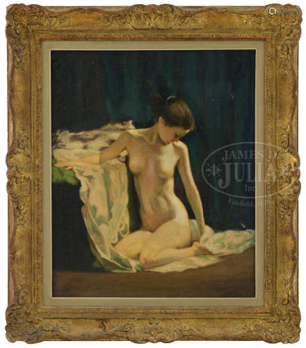 UNSIGNED (American, Early 20th century) NUDE FIGURE OF A YOUNG WOMAN.