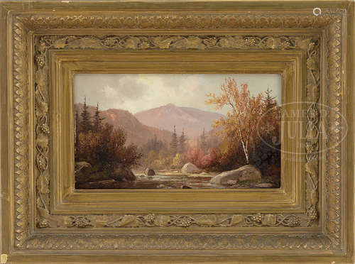 BENJAMIN CHAMPNEY (American, 1817-1907) AUTUMN VIEW OF MT. WASHINGTON.