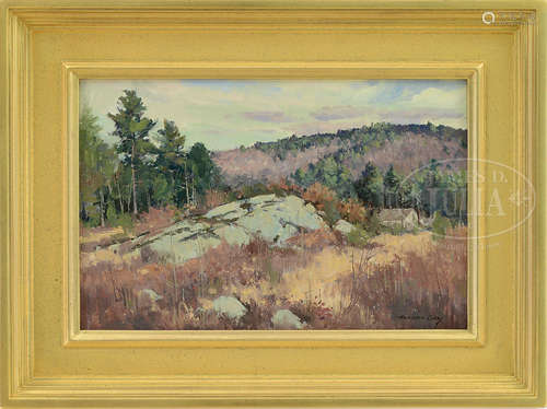 BERNARD COREY (American, 1914-2000) “GLACIAL OUTCROP, NEW HAMPSHIRE”.