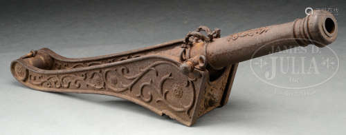 VICTORIAN STYLE CANNON ON CARRIAGE.