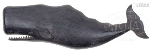 CLARK G. VOORHEES CARVING OF A SPERM WHALE.