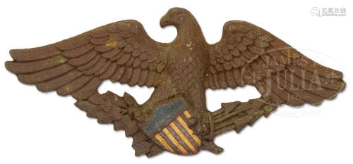 ARCHITECTURAL CAST-IRON DISPLAYED EAGLE.