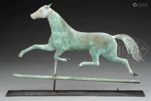 ETHAN ALLEN RUNNING HORSE WEATHERVANE ATTRIBUTED TO A.L. JEWELL.