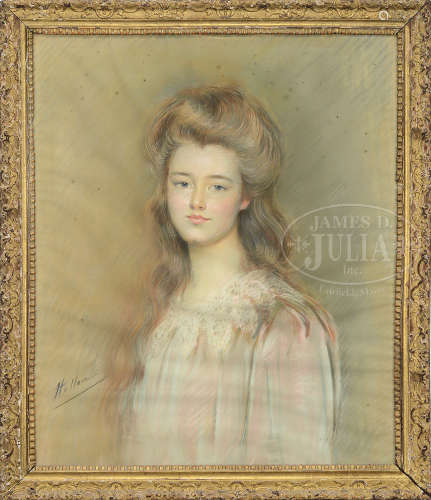 PAUL CESAR HELLEU (French, 1859-1927) PORTRAIT OF MISS LOUISE ALIDA LIVINGSTON.