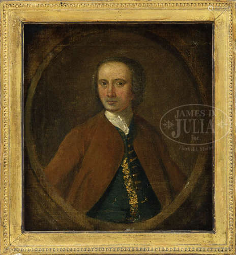 UNSIGNED (American, 18th Century) PORTRAIT OF ROBERT TREAT.