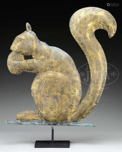 SQUIRREL WITH NUT WEATHERVANE ATTRIBUTED TO WASHBURN & CO.