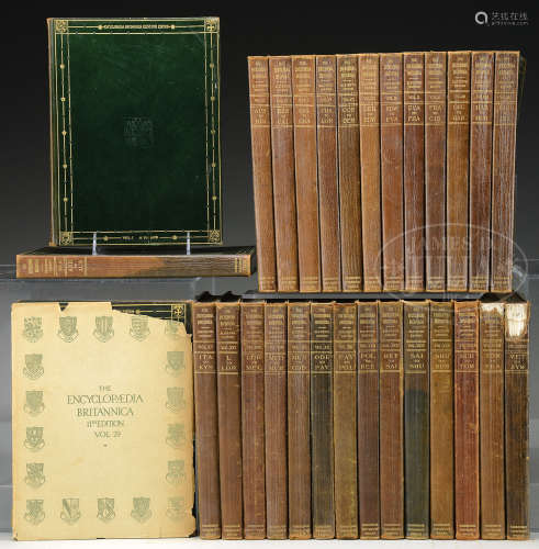 BOOK: COMPLETE 29 VOLUME SET (INCLUDING INDEX) OF THE 1910-11 11TH EDITION OF THE ENCYCLOPAEDIA BRITANNICA.