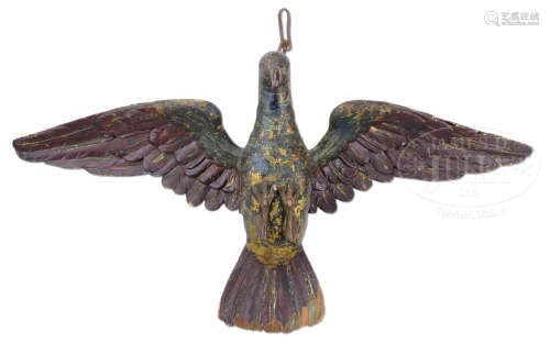 RARE EARLY AMERICAN ARCHITECTURAL DISPLAYED EAGLE.