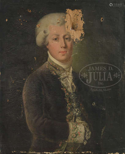 FRENCH SCHOOL (18th Century) PORTRAIT OF A ROYAL GENTLEMAN, POSSIBLY KING LOUIS XVI.