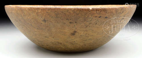 FINE ASH BURL BOWL.