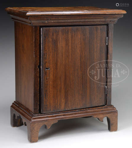 FINE PENNSYLVANIA CHIPPENDALE WALNUT SPICE CABINET.