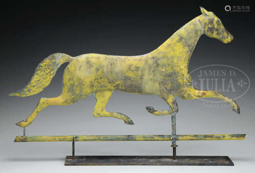 RUNNING HORSE WEATHERVANE ATTRIBUTED TO A.L. JEWELL.