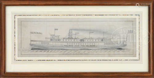ARCHITECTURAL DRAWING OF THE TWIN SCREW STEAMER “TOLEDO AND THE ISLANDS”.