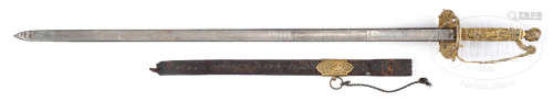 RARE CONGRESSIONAL PRESENTATION SWORD TO CHARLES WILLIAMSON FOR VALOR ON LAKE CHAMPLAIN DURING “THE WAR OF 1812”.
