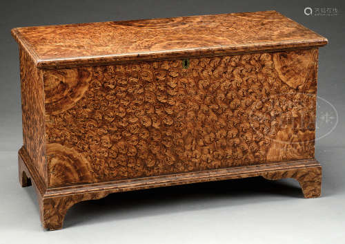 FINE CHIPPENDALE SPONGE DECORATED BLANKET CHEST.
