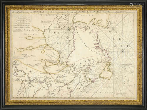 TWO MAPS: “CARTE DU CANADA OU DE LA NOUVELLE FRANCE”.