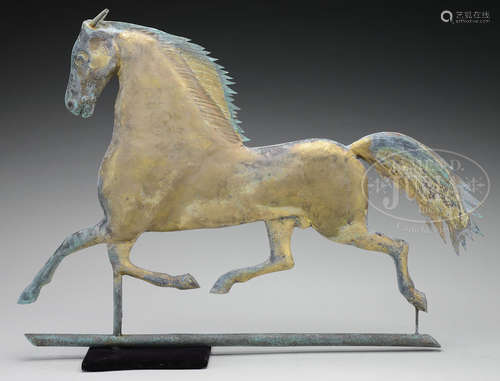 BLACK HAWK WEATHERVANE ATTRIBUTED TO J.W. FISKE.