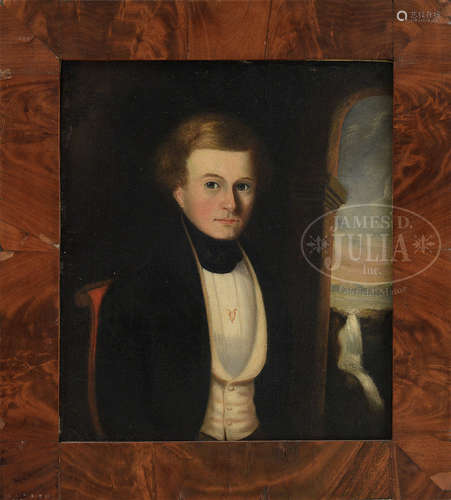 THOMAS H EGAN (American, Mid 19th Century) PORTRAIT OF EDWARD MANN OF CHARLESTON, SOUTH CAROLINA, 1836.