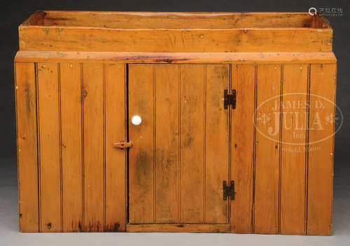 PINE SINGLE DOOR WAINSCOT DRY SINK.