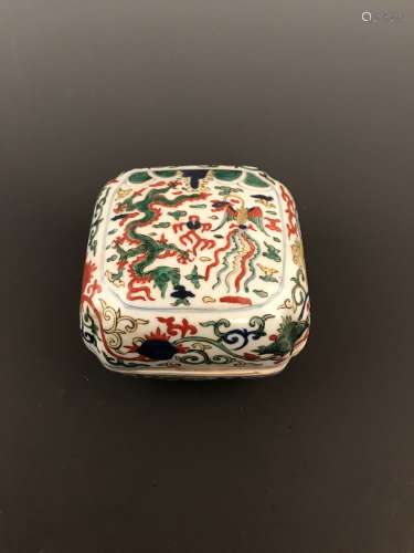 Chinese Wucai Dragon Box