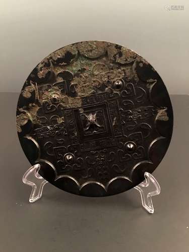 Chinese Zhou Bronze Mirror