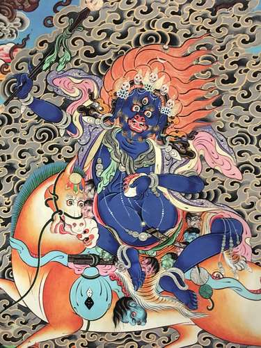 Fine Tibetan Water Color Thangka Painting