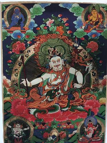 Fine Tibetan Water Color Thangka Painting