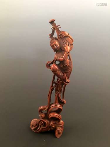 Fine Chinese Boxwood Dancing Girl