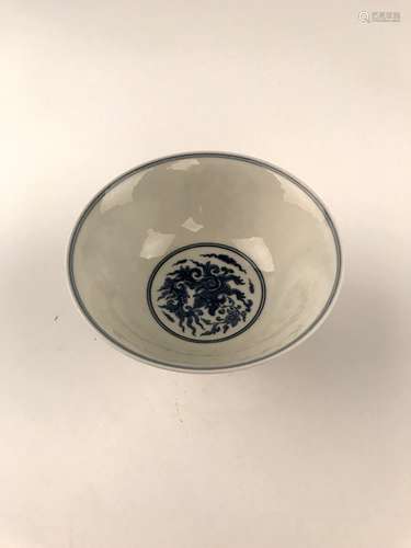 Chinese Style Blue and White Bowl with Chenghua Mark