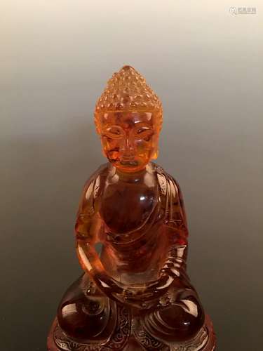 Fine Chinese Amber Buddha