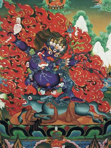 Fine Tibetan Water Color Thangka Painting