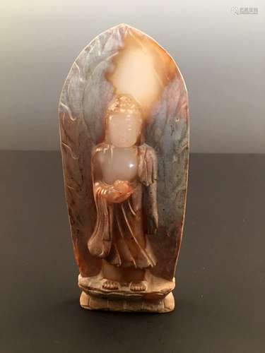 Fine White Jade Buddha Figure