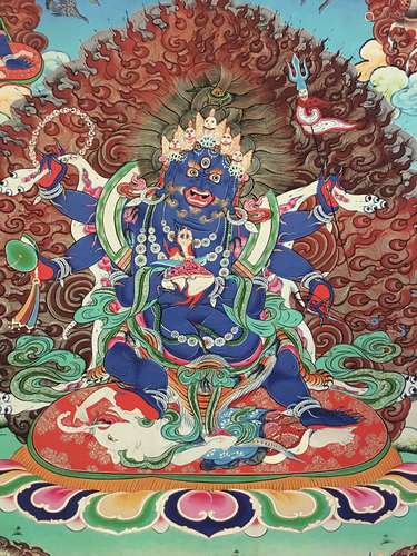 Fine Tibetan Water Color Thangka Painting